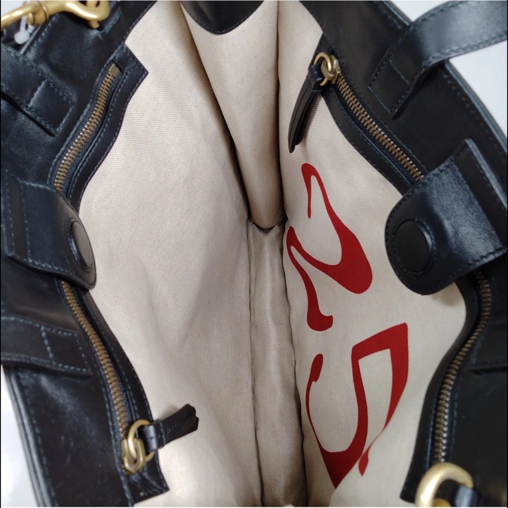 GUCCI snake Monogram tote w/shoulder strap Like New coated canvas - Picture 4 of 4